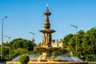 Fuente de las Cuatro Estaciones (Fountain of the Four Seasons), Seville, Andalusia, Spain. Art Print